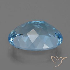 Topacio Azul Suizo natural de 22.58 ct, Ovalada, VVS