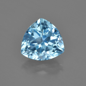 Topacio Azul Cielo natural de 3.44 ct, Trillón, VVS-VS