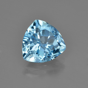 Topacio Azul Cielo natural de 3.44 ct, Trillón, VVS-VS