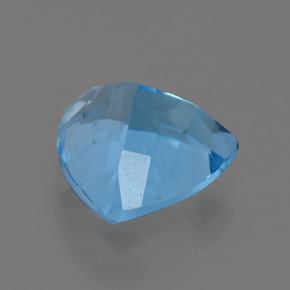 Topacio Azul Suizo natural de 3.75 ct, Trillón, VVS-VS