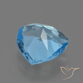 Topacio Azul Suizo natural de 3.29 ct, Trillón, VVS-VS
