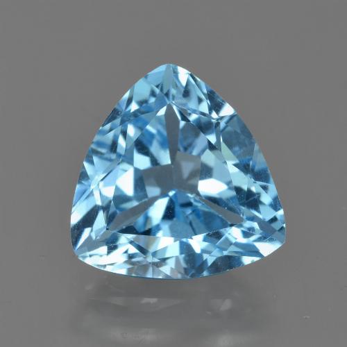 Topacio azul natural de 3,39 ct, trillón, VS