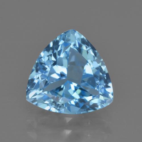 Topacio azul natural de 3,80 ct, trillón, VVS-VS