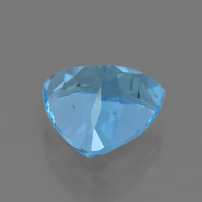 Topacio azul natural de 3,80 ct, trillón, VVS-VS