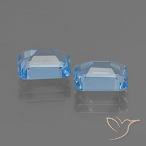 Gemas de Topacio Azul Cielo natural de 5.75 ct, Corte Octágono / Esmeralda, VVS