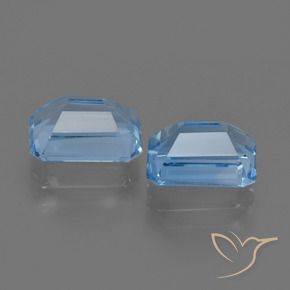 Gemas de Topacio Azul Cielo natural de 5.01 ct, Corte Octágono / Esmeralda, VS