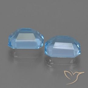 Gemas de Topacio Azul Cielo natural de 5.73 ct, Corte Octágono / Esmeralda, VS