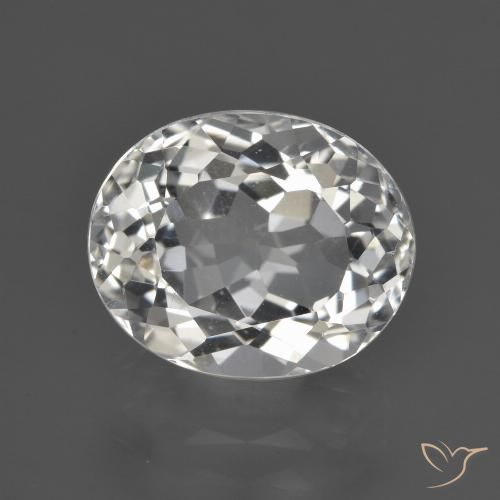 5.15ct Natural Blanco cálido Topacio, Ovalada, VS
