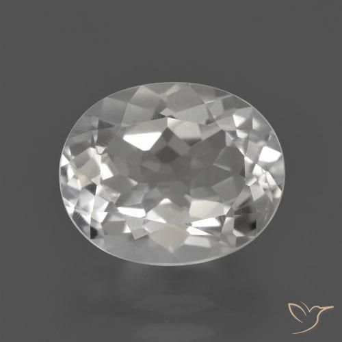 3.50ct Natural Blanco Topacio, Ovalada, VS