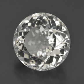 Topacio Blanco cálido natural de 7.49 ct, Corte Redondo, VS