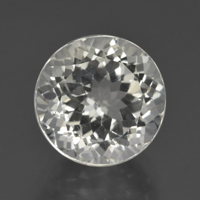 Topacio Blanco cálido natural de 7.00 ct, Corte Redondo, VS