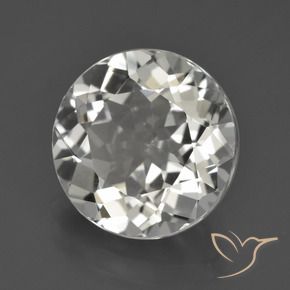 Topacio Blanco cálido natural de 5.51 ct, Corte Redondo, VVS