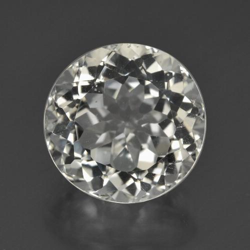 Topacio blanco cálido natural de 6,50 ct, corte redondo, VS