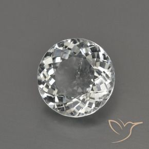 Topacio Blanco cálido natural de 4.62 ct, Redondo, VS
