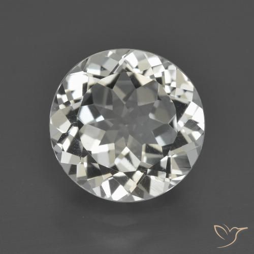 Topacio Blanco cálido natural de 4.87 ct, Corte Redondo, VVS-VS