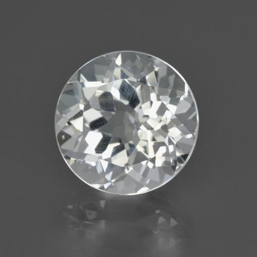 Topacio blanco natural de 4,63 ct, corte redondo, VS