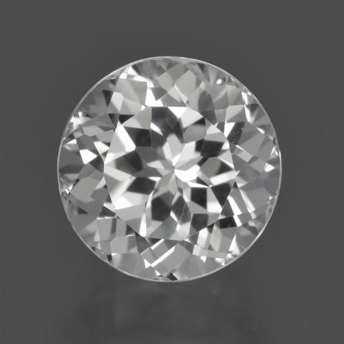 Topacio Blanco cálido natural de 5.49 ct, Corte Redondo, VVS