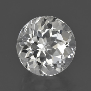 Topacio Blanco cálido natural de 5.49 ct, Corte Redondo, VVS