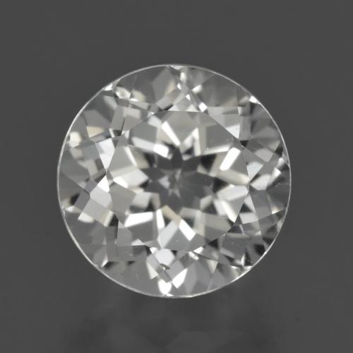 Topacio blanco natural de 5,82 ct, corte redondo, VVS