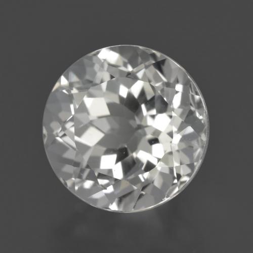 Topacio blanco natural de 5,82 ct, corte redondo, VVS