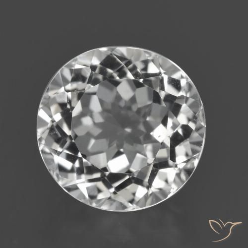 4.81ct Natural Blanco claro Topacio, Redondo, VVS-VS