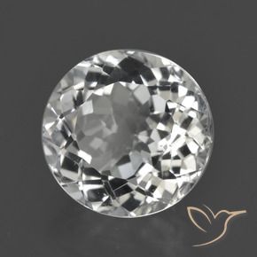 Topacio Blanco claro natural de 4.81 ct, Redondo, VVS-VS