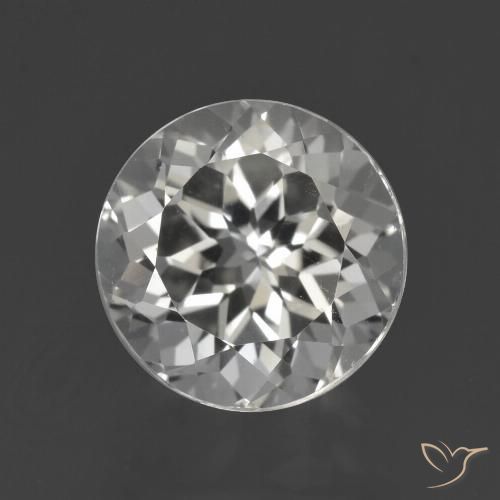 4.34ct Natural Blanco claro Topacio, Redondo, VVS