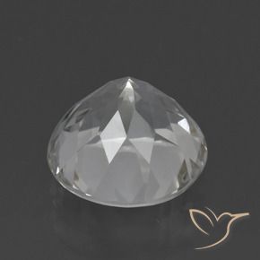 Topacio Blanco claro natural de 4.34 ct, Redondo, VVS