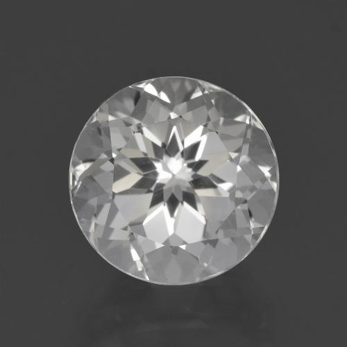 Topacio blanco natural de 4,76 ct, corte redondo, VVS
