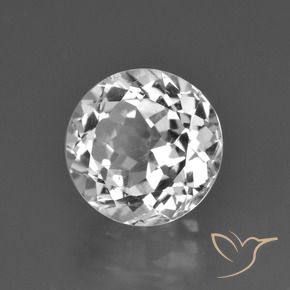 Topacio Blanco cálido natural de 4.21 ct, Redondo, VS