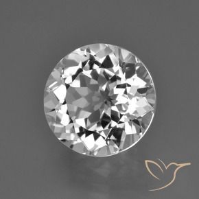 Topacio Blanco claro natural de 4.33 ct, Redondo, VS