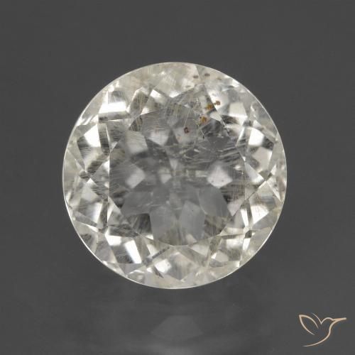 4.12ct Natural Blanco cálido Topacio, Redondo, VS-SI