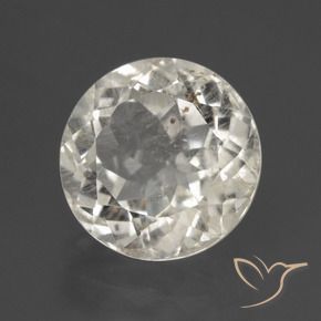 Topacio Blanco cálido natural de 4.12 ct, Redondo, VS-SI