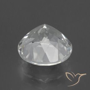Topacio Blanco claro natural de 3.66 ct, Redondo, VVS-VS