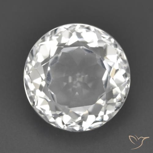 3.57ct Natural Blanco claro Topacio, Redondo, VVS
