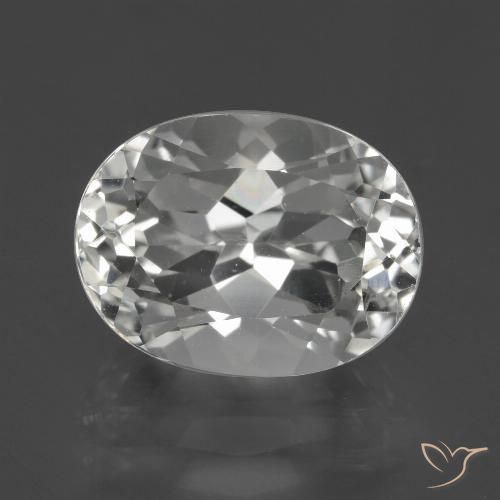 5.65ct Natural Blanco Topacio, Ovalada, VVS