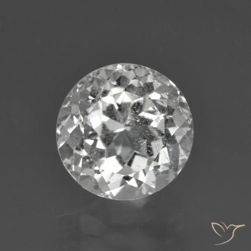 3.49ct Natural Blanco cálido Topacio, Redondo, VS-SI