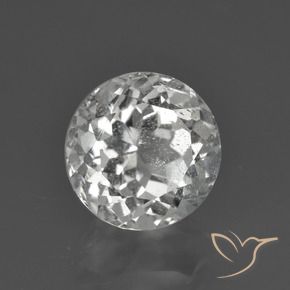 Topacio Blanco cálido natural de 3.49 ct, Redondo, VS-SI