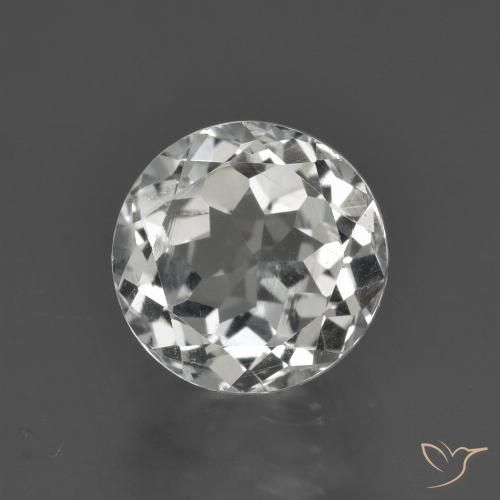 3.15ct Natural Blanco cálido Topacio, Redondo, VS