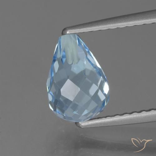 2.46ct Natural Azul Cielo Topacio, Corte Briolette, VS