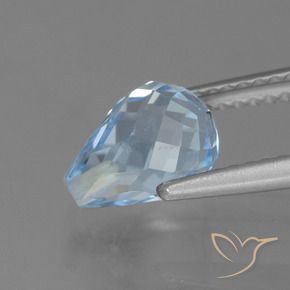 Topacio Azul Cielo natural de 2.46 ct, Corte Briolette, VS