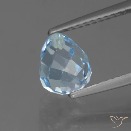 2.32ct Natural Azul Cielo Topacio, Corte Briolette, VS