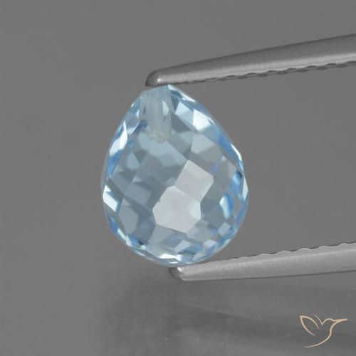 2.46ct Natural Azul Cielo Topacio, Corte Briolette, VS