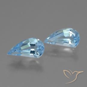 Gemas de Topacio Azul Cielo natural de 2.68 ct, Elegante, VVS-VS