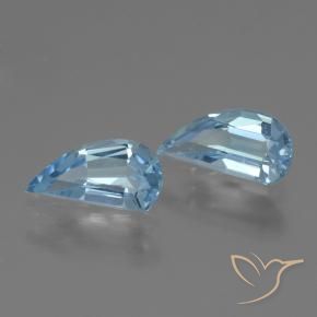 Gemas de Topacio Azul Suizo natural de 2.74 ct, Elegante, VVS-VS