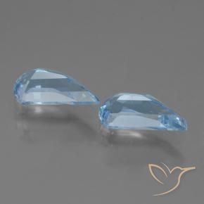 Gemas de Topacio Azul Suizo natural de 2.74 ct, Elegante, VVS-VS