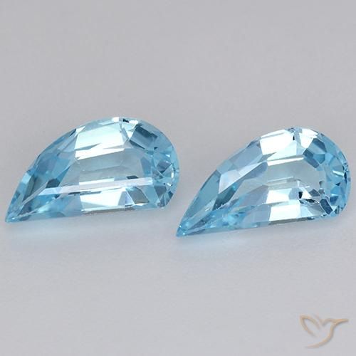 Gemas de Topacio Azul Cielo natural de 2.84 ct, Elegante, VVS-VS