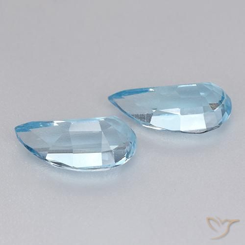 Gemas de Topacio Azul Cielo natural de 2.84 ct, Elegante, VVS-VS
