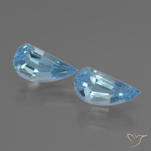 2.82ctw Natural Azul Suizo Topacio, Elegante, VVS-VS