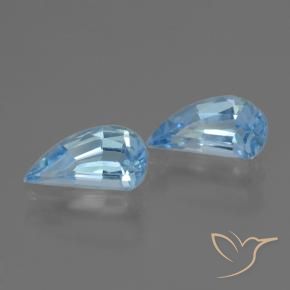 Gemas de Topacio Azul Suizo natural de 2.82 ct, Elegante, VVS-VS
